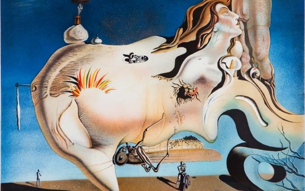 Salvador Dalí, Le grand masturbateur, 1960, litografia, 47 x 64,4 cm su carta 55 x 75 cm © Salvador Dalí, Gala-Salvador Dalí Foundation, by SIAE 2020