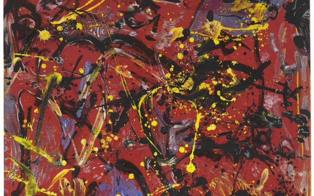 Jackson Pollock’s (1912-1956), Red Composition (Painting 1946), Oil on Masonite 19 ¼ x 23 ¼ in. (48.9 x 59.1 cm.)