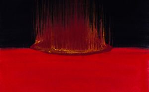 Anish Kapoor, Blood and Earth, 2020. Fotoincisione su carta da matrice polimerica. Firmata e numerata dall’artista. Immagine 23 x 29 cm; stampa 33 x 40 cm © Anish Kapoor. Tutti i diritti riservati, DACS/ SIAE, 2020