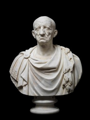 Vecchio da Otricoli su busto moderna, marmo lunense. Collezione Torlonia, Vecchio da Otricoli, © Fondazione Torlonia. Photo Lorenzo De Masi