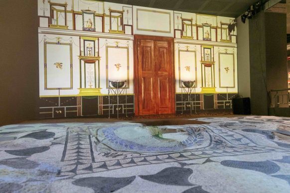 La scatola archeologica della Domus Aventino, allestimento multimediale, mosaici. Crediti Soprintendenza Speciale di Roma