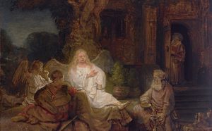 Rembrandt, Abraham and the Angels. Courtesy Sotheby's