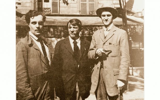 Parigi, 1916. Modigliani, Picasso e André Salmon a la Rotonde. Crediti Istituto Amedeo Modigliani