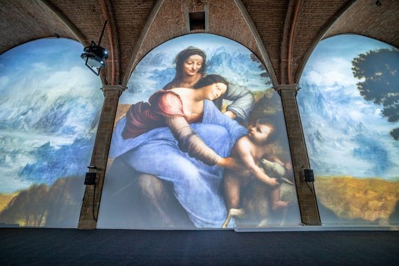 Raffaello e Firenze, vista della mostra a Palazzo Vecchio, Sala d’Arme. Photo courtesy MUS.E © Mattia Marasco