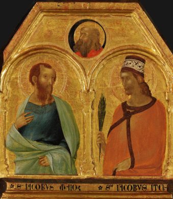 Un'immagine del polittico di Pietro Lorenzetti dopo il restauro