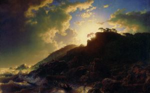 Andreas Achenbach, Tramonto dopo la tempesta sulla costa della Sicilia, 1853. New York, Metropolitan Museum of Art (Heritage Images:Heritage Art:akg-images)