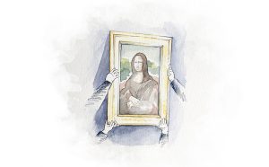 Louvre experience: Mona Lisa Mania ‒ attend the annual. Examination of the Mona Lisa outside her display case. Estimate: € 10,000-30,000 © Héloïse Becker