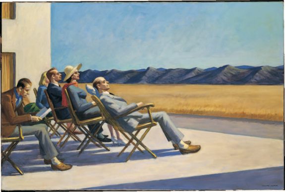 Edward Hopper. People in the Sun, 40 × 60 in., (102,6 × 153,4 cm). Smithsonian American Art Museum, Washington, D.C.; Donazione di S.C. Johnson & Son, Inc.