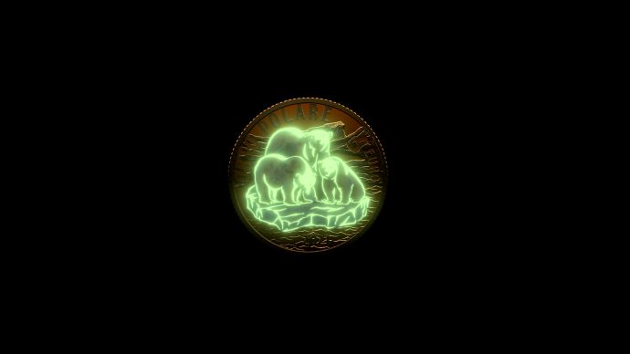 La moneta dedicata all'Orso polare –  Serie Animali in via di estinzione. Immagine Poligrafico e Zecca dello Stato