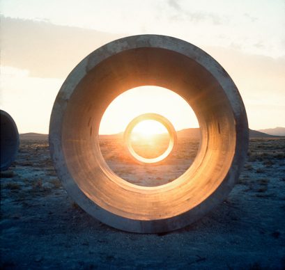 Nancy Holt, Sun Tunnels (1973-76) Great Basin Desert, Utah Concrete, steel, earth Overall dimensions: 9 ft. 2-1/2 in. x 86 ft. x 53 ft. (2.8 x 26.2 x 16.2 m); length on the diagonal: 86 ft. (26.2 m) Photograph: Nancy Holt Collection Dia Art Foundation with support from Holt/Smithson Foundation © Holt/Smithson Foundation and Dia Art Foundation, licensed by VAGA at ARS, New York