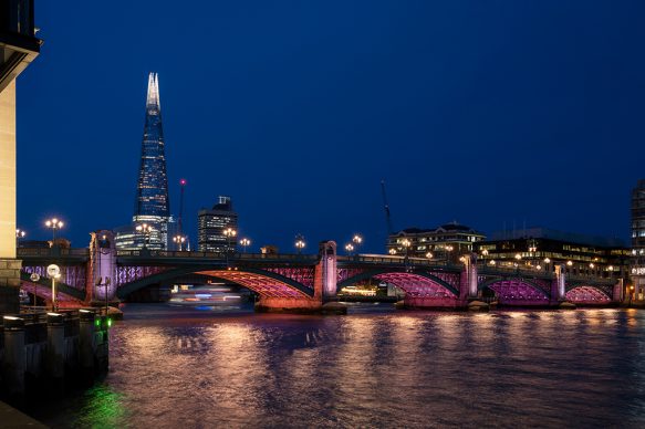 Illuminated River, Southwark Bridge. July 2019 © James Newton