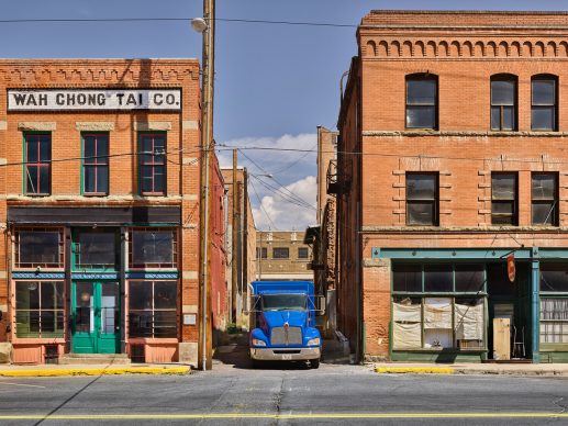 Luca Campigotto© , Butte Montana (Blue truck), 2019, Pigment print, cm 110x146, From an edition of 15 signed on verso framed, Courtesy Photology