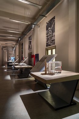 Vista dell'allestimento della mostra Pier Luigi Nervi e Firenze, la Struttura della Bellezza. Photo Alessandro Fibbi