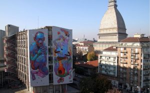 Aryz, Picturin, 2010, Palazzo Nuovo, Corso San Maurizio, Torino. Courtesy Fondazione Contrada Torino Onlus