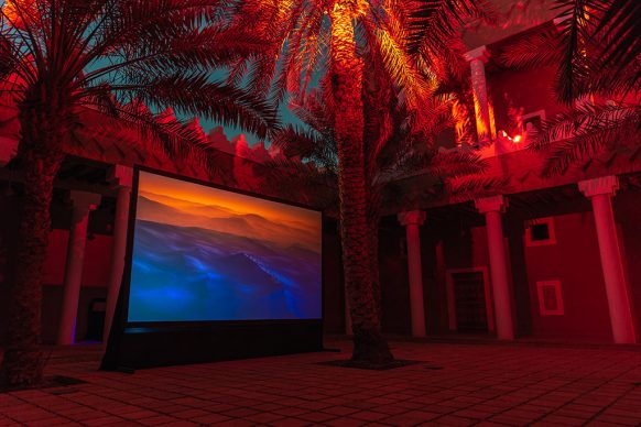 Ayman Zedani, Earthseed, 2021 3-channel video Installation Dimensions variable. Courtesy the artist. Photo © Riyadh Art 2021