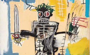 JEAN-MICHEL BASQUIAT (1960-1988), Warrior. Price realised HKD 323,600,000. Estimate HKD 240,000,000 - HKD 320,000,000. © Christie’s Images Limited 2021