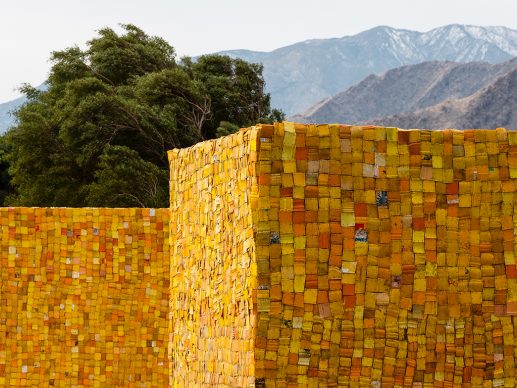 Desert X installation view of Serge Attukwei Clottey, The Wishing Well. 2021. Photography by Lance Gerber. Courtesy the artist and Desert X