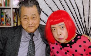 Dr Hirose and Yayoi Kusama. Courtesy of Bonhams