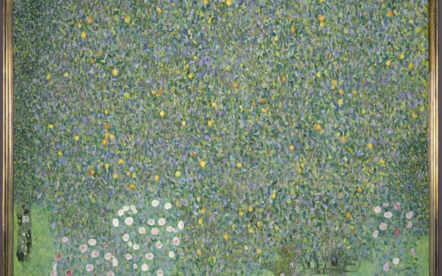 Gustav Klimt (1862-1918), Rosiers sous les arbres. Vers 1905. Huile sur toile H.110 ; L.110 cm © RMN-Grand Palais (Musée d'Orsay) / Patrice Schmidt