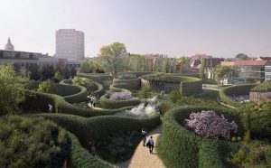 Rendering, The H.C. Andersen Garden Copyright Kengo Kuma & Associates, Cornelius Vöge, MASU planning