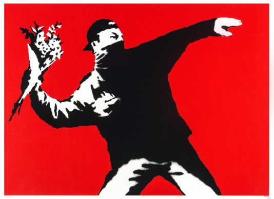 Flower Thrower, Screenprint, 2003, Private Collection