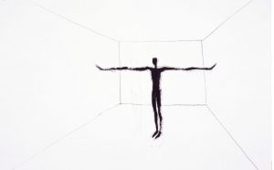 Antony Gormley, FIELD, 1984, pigmento nero, olio e carboncino su carta 64 x 90 cm Courtesy the Artist, Copyright Antony Gormley, 2021