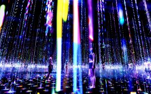 © teamLab, Ephemeral Solidified Light