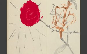 Elisa Montessori, La voce di Beatrice, 2021, tecnica mista su carta, 20 x 170 cm, 15 x 200 cm e 15 x 180 cm (particolare)